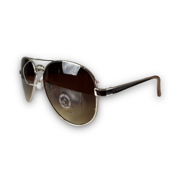 Juicy Couture Accessories - Juicy Couture Brown Heart Metal Frame Sunglasses NWOT